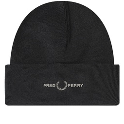 Fred Perry Logo Beanie Black