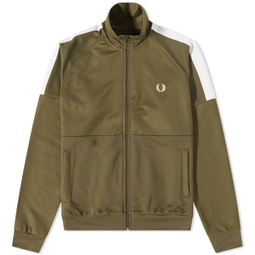 Fred Perry Panelled Track Jacket Military Green