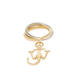 JW Anderson Multi-Loop Anchor Logo Ring Gold & Silver Tone