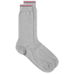 Thom Browne Jersey Stitch Tipping Stripe Sock Light Grey