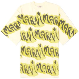 Marni Big Logo Stripe T-Shirt Pineapple