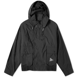 and wander Water Repellant Light Popover Jacket Black