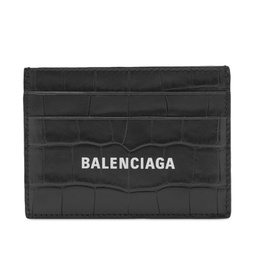 Balenciaga Croc Embossed Logo Card Holder Black & White