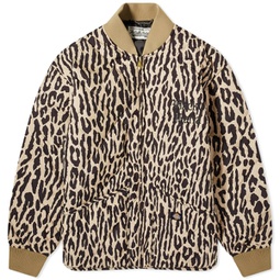 Wacko Maria Dickies Leopard Quilted Jacket Beige