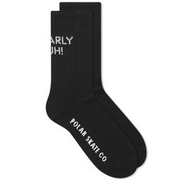 Polar Skate Co. Gnarly Huh! Rib Socks Black