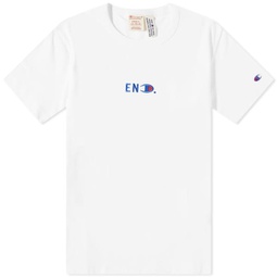 END. x Champion Reverse Weave T-Shirt White