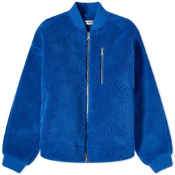 Cole Buxton Fleece Bomber Jacket Cobalt Blue