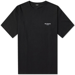 Balmain Flock Small Logo T-Shirt Black & White