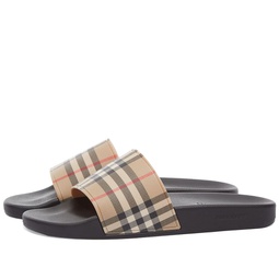 Burberry Furley Check Slide Archive Beige Check