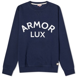 Armor-Lux Organic Logo Crew Sweat Navy