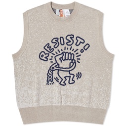 Jungles Jungles x Keith Haring Resist Knitted Vest Grey