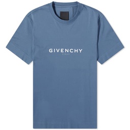 Givenchy Paris Reverse Logo T-Shirt Military Blue