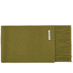 Acne Studios Vargo Boiled Wool Scarf Olive Green