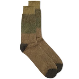 Anonymous Ism Gradation Cable Crew Sock Olive