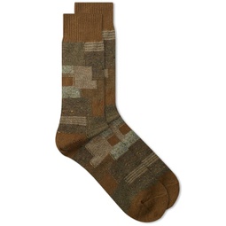 Anonymous Ism Patchwork Crew Sock Olive