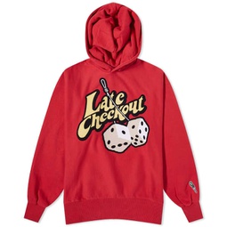 Late Checkout Dice Popover Hoodie Red