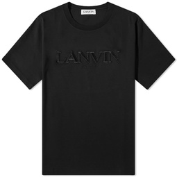Lanvin Tonal Embroidered Logo T-Shirt Black