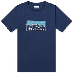 Columbia CSC Seasonal Logo T-Shirt Collegiate Navy, Checkered Range Graphic
