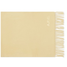 A.P.C. Ambroise Embroidered Logo Scarf Ginger