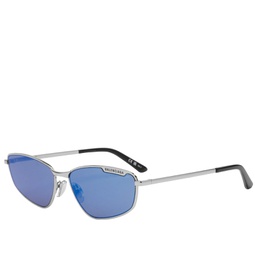 Balenciaga Eyewear BB0277S Sunglasses Ruthenium & Blue