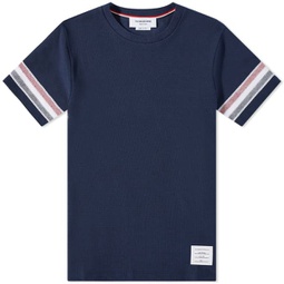 Thom Browne Striped Sleeve T-Shirt Navy