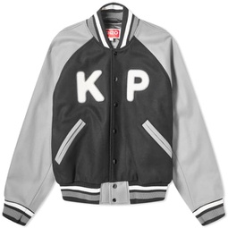 Kenzo Wool Varsity Jacket Black