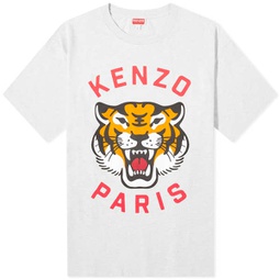 Kenzo Lucky Tiger Oversized Tee Pale Grey