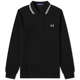 Fred Perry Long Sleeve Twin Tipped Polo Black