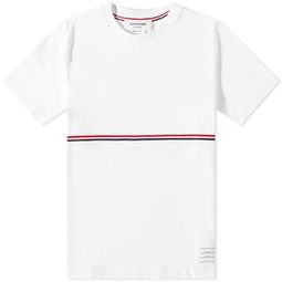 Thom Browne Tricolor Stripe T-Shirt White