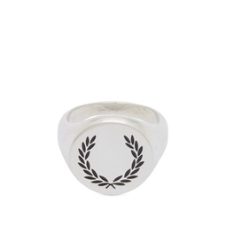 Fred Perry Laurel Wreath Signet Ring Silver