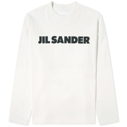 Jil Sander Long Sleeve Logo T-Shirt Porcelain