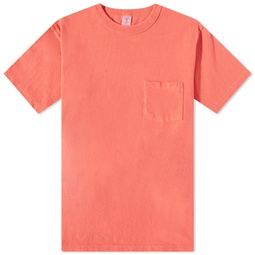 Velva Sheen Pigment Dyed Pocket T-Shirt Raspberry
