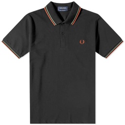 Fred Perry Twin Tipped Polo Black, Tpkyo Green, Jasper Red