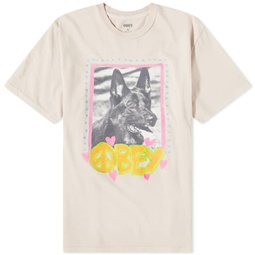 Obey Love Dog Logo T-Shirt Clay