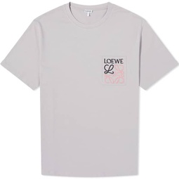Loewe Anagram Pocket T-Shirt Medium Grey