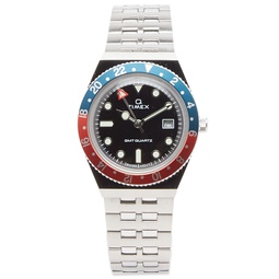 Timex Q Diver GMT Watch Navy & Red