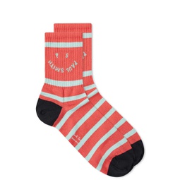 Paul Smith Stripey Happy Socks Pink