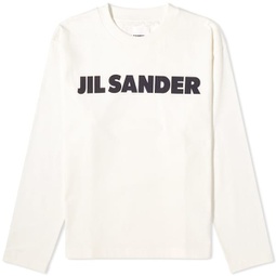 Jil Sander Long Sleeve Logo T-Shirt Porcelain