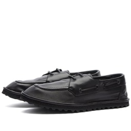 Dries Van Noten Boat Shoe Black Leather