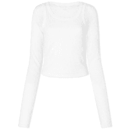 Adanola Lightweight Rib Layer T-Shirt White