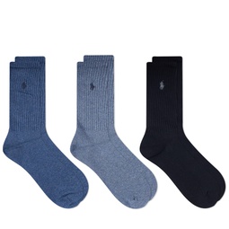 Polo Ralph Lauren Assorted Sock - 3 Pack Denim
