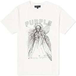 Purple Brand Textured Inside Out T-Shirt Off White