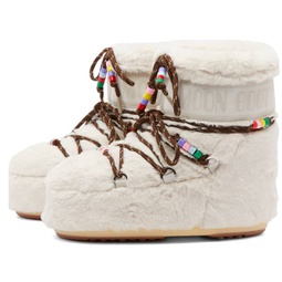 Moon Boot Icon Low Faux Fur Boots Cream