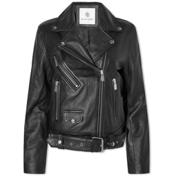 Anine Bing Benjamin Moto Leather Jacket Black