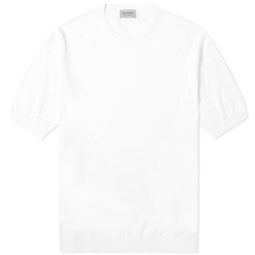 John Smedley Kempton Ribbed T-Shirt White