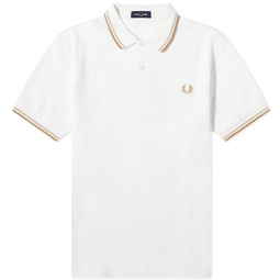 Fred Perry Twin Tipped Polo Snow, Oat & Stone
