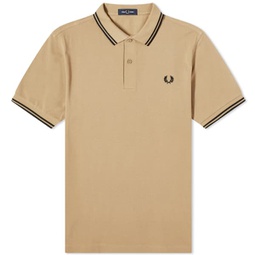 Fred Perry Twin Tipped Polo Warm Stone & Black