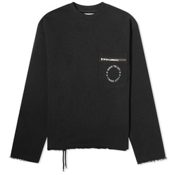 Honor the Gift Pocket Crew Sweater Black