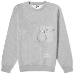 Gramicci x And Wander Pocket Sweatshirt Grey