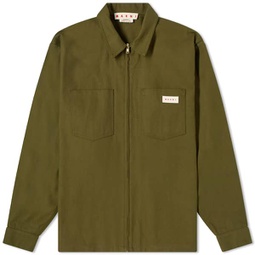 Marni Zip Through Work Jacket Leaf Green